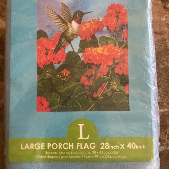 2/$15 HUMMINGBIRD Flag, Polyester, Large Outdoor or Indoor Decor, 28” x 40”, NWT - Picture 2 of 4